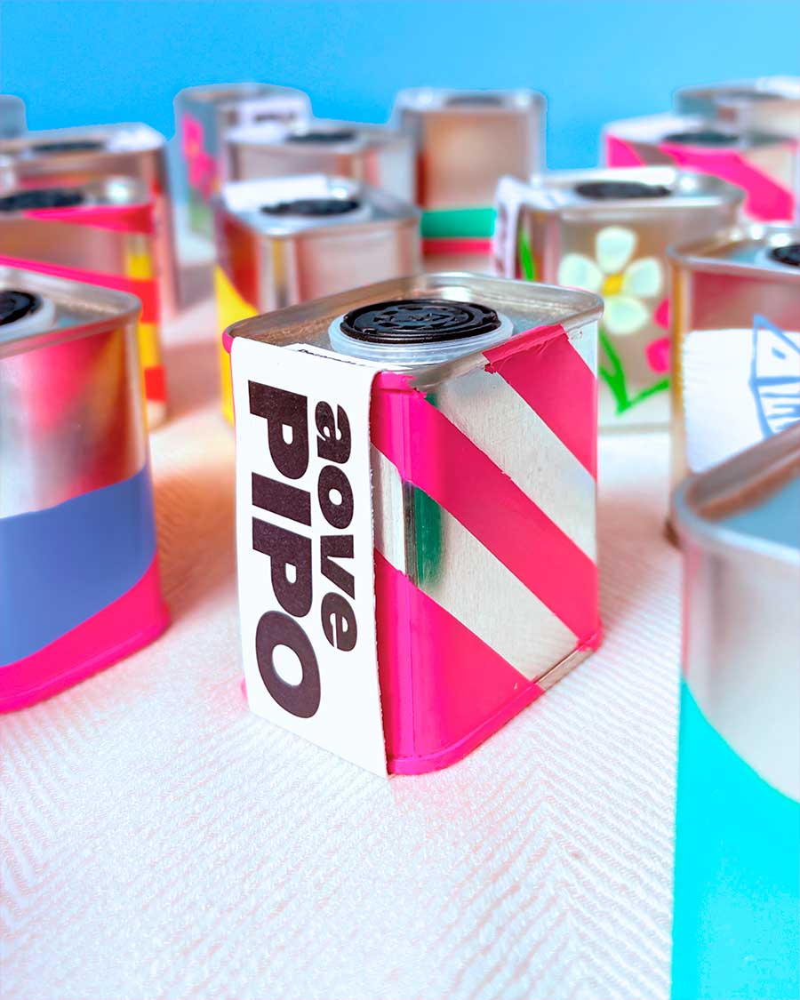 Aove Pipo Aceite artesanal español lata diseño regalo premiado en Berlin